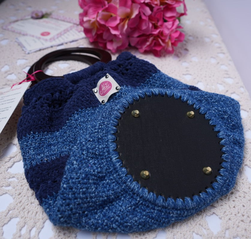 Navy Perfection and Blue Jean Crochet Purse