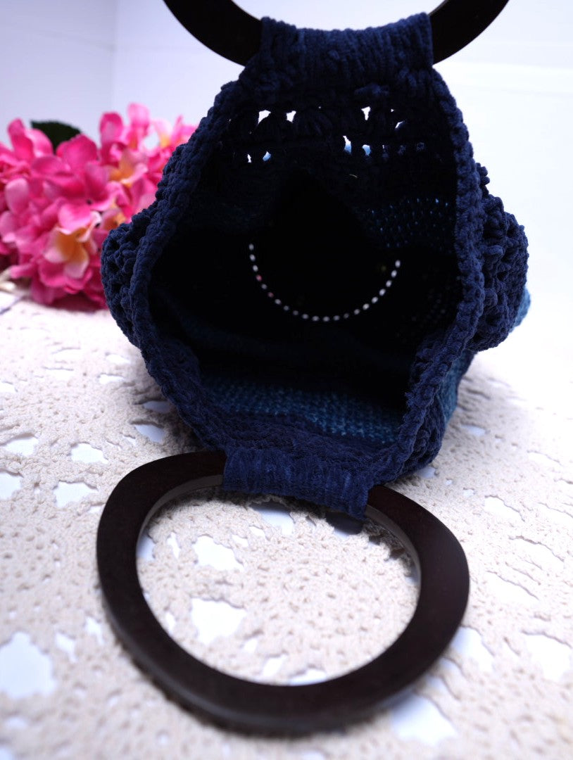 Navy Perfection and Blue Jean Crochet Purse