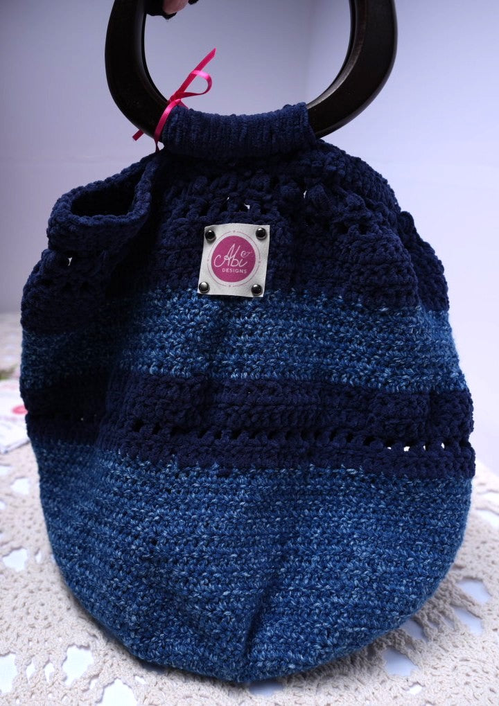 Navy Perfection and Blue Jean Crochet Purse