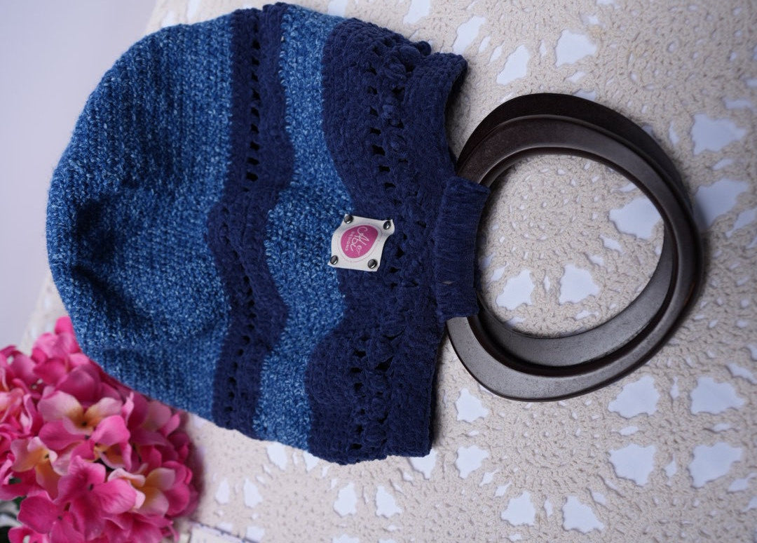 Navy Perfection and Blue Jean Crochet Purse