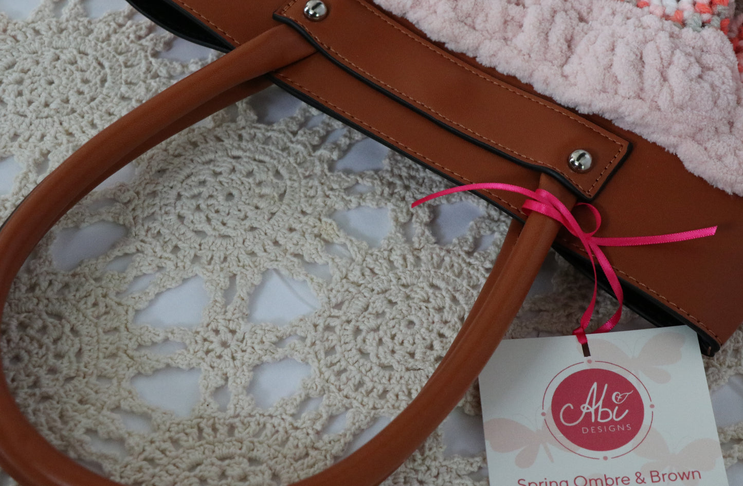 Spring Ombre & Brown Handmade Crochet Purse