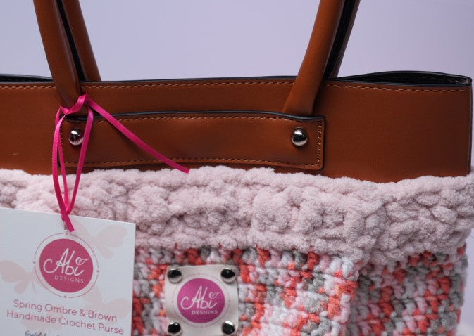 Spring Ombre & Brown Handmade Crochet Purse