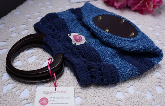 Navy Perfection and Blue Jean Crochet Purse