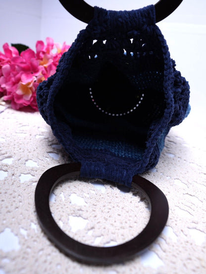 Navy Perfection and Blue Jean Crochet Purse