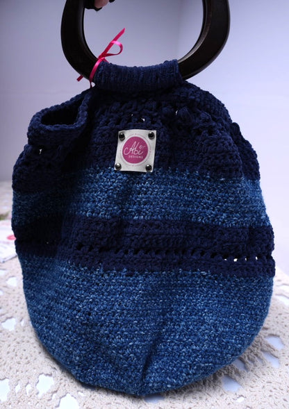 Navy Perfection and Blue Jean Crochet Purse